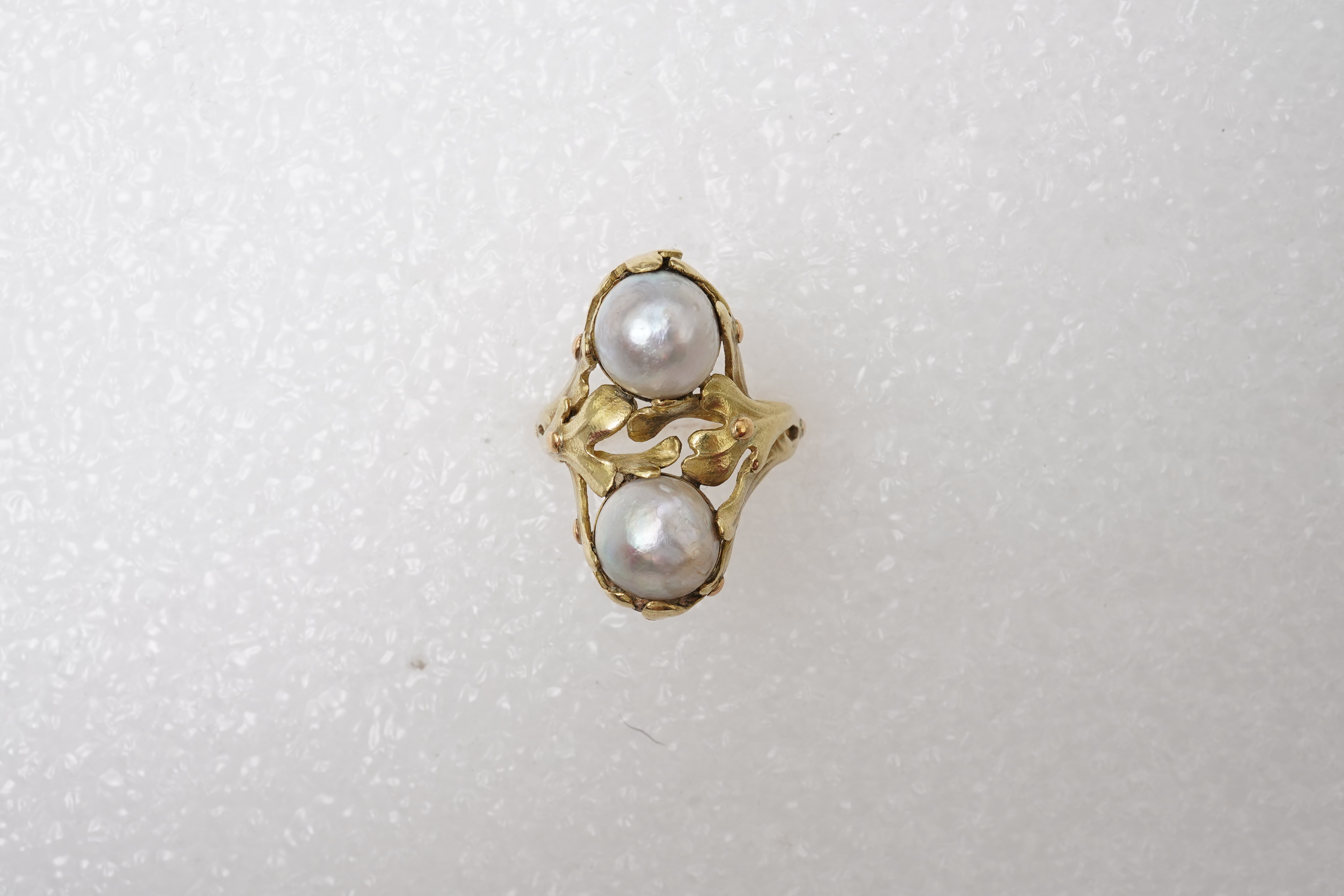 A fine Art Nouveau pearl ring, France, circa 1900